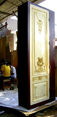 Cupboard door with Gold finishing